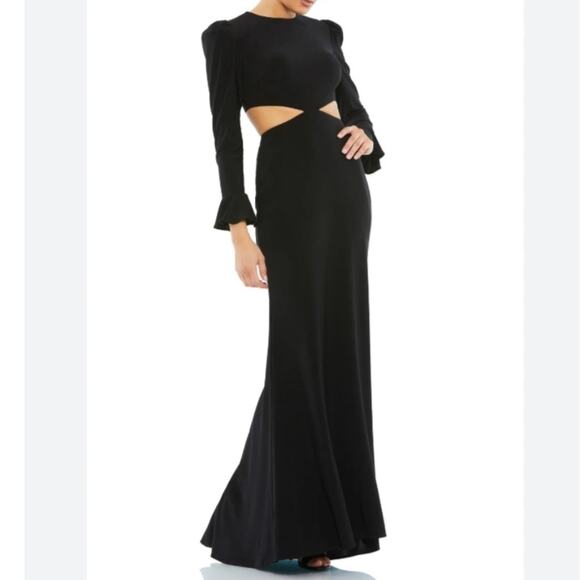 Mac Duggal Dresses & Skirts - Mac Duggal Black Cut Out Long Bell Sleeve Maxi Dress 4